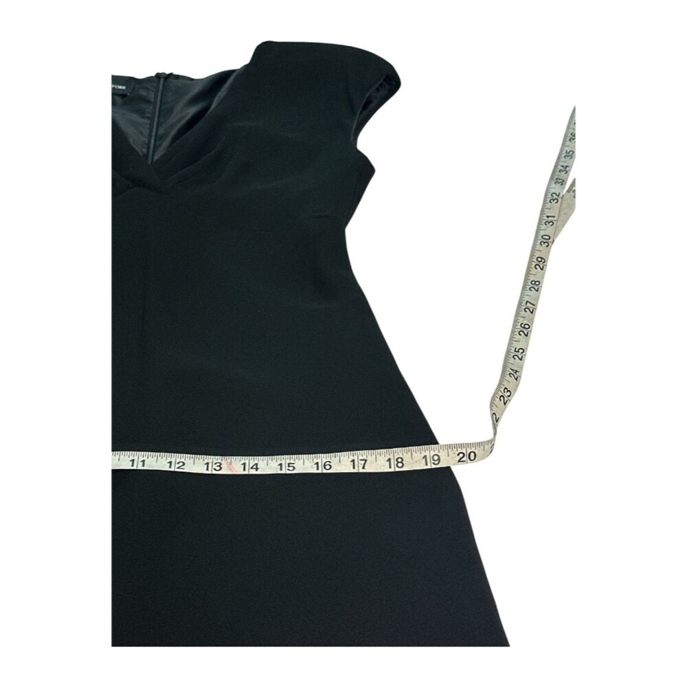 Jones New York Dress 6 Black Twist Front Tea Length Dress - Picture 7 of 8